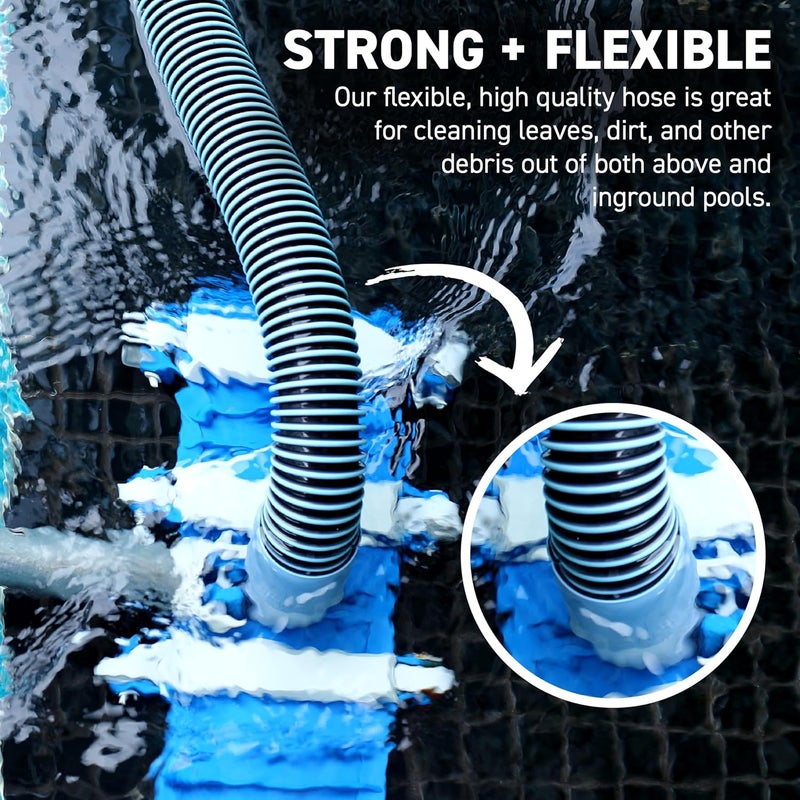 Sealproof Swimming Pool Vacuum Hose 1-1/2" x 25-Ft, Swivel Cuff Kinkproof Design, Made in USA, Connects to Vacuum Head, Skimmer, Filter Pump for Cleaning In Ground and Above Ground Pools - Image 5